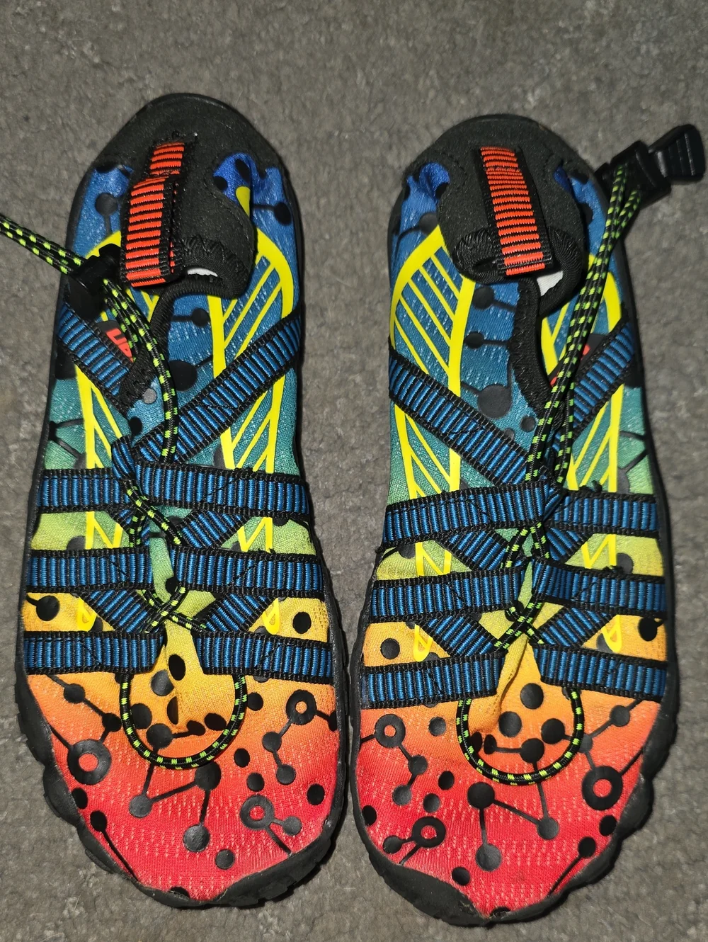 Kids Vibrant Multicolor Water Shoes - Blue, Green, Yellow, Orange, Red